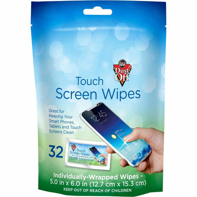 Falcon Safety Dust-Off Electronics Screen Wipes - DTSW32, Blue, 1 Pack, FALDTSW32M