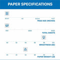 Sylvamo Hammermill Premium Laser Print Copy Paper - White, 8 1/2" x 11", 500 / Ream, HAM10460-4