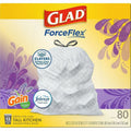 The Clorox Glad ForceFlex Tall Kitchen Drawstring Trash Bags, White, 3 / Carton, CLO78902CT