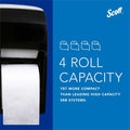 Kimberly-Clark Scott Pro High-Capacity Coreless Standard Roll Toilet Paper Dispenser, Black, 4 x Roll, KCC44518