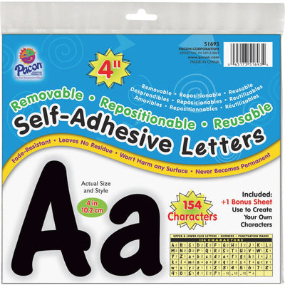 Dixon Ticonderoga UCreate 154 Character Self-adhesive Letter Set, Black, 1 Pack — view 1