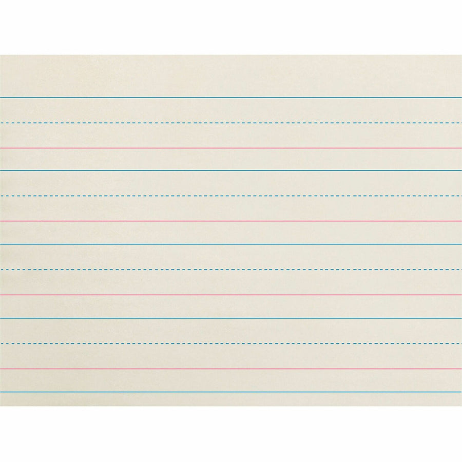 Dixon Ticonderoga Zaner-Bloser Broken Midline Ruled Paper, 8" x 10 1/2", 500 / Ream — view 1