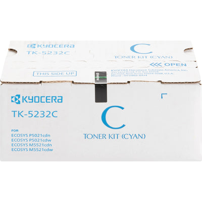 Kyocera TK-5232C Original High Yield Laser Toner Cartridge - Cyan -, KYOTK5232C