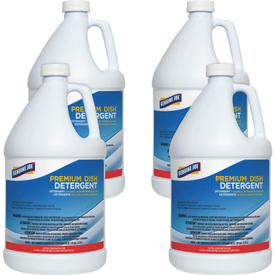 Genuine Joe Premium Dish Detergent, Blue, 4 / Carton — view 1