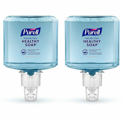 Gojo PURELL ES6 Naturally Clean Fragrance Free Foam Soap, Blue, 2 / Carton — view 1