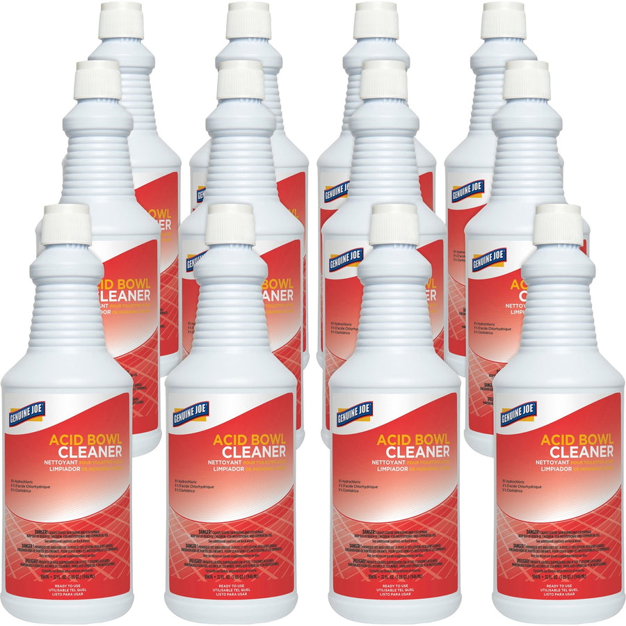 Genuine Joe Acid Bowl Cleaner, Aqua Marine, 12 / Carton — view 1