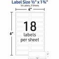Avery No-Iron Fabric Labels, White, 18 / Carton, AVE40720