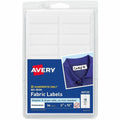 Avery No-Iron Fabric Labels, White, 18 / Carton, AVE40720