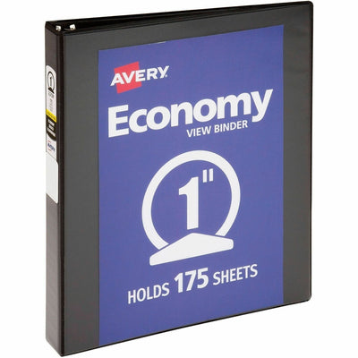 Avery Economy View Binder, Black, 8 1/2" Width x 11" Length, 4 / Bundle — view 1