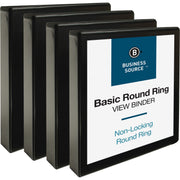 Business Source Round Ring View Binder, 1 BD