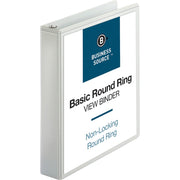 Business Source Round Ring View Binder, 1 BD