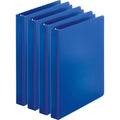 Business Source Basic Round Ring Binder, Dark Blue, 8 1/2" Width x 11" Length, 4 / Bundle, BSN09975BD
