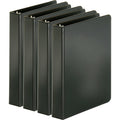 Business Source Basic Round Ring Binders, Black, 4 / Bundle, BSN28523BD