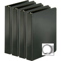 Business Source Basic Round Ring Binders, Black, 4 / Bundle, BSN28523BD