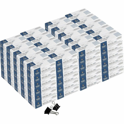 Business Source Fold-back Binder Clips, 1 Carton