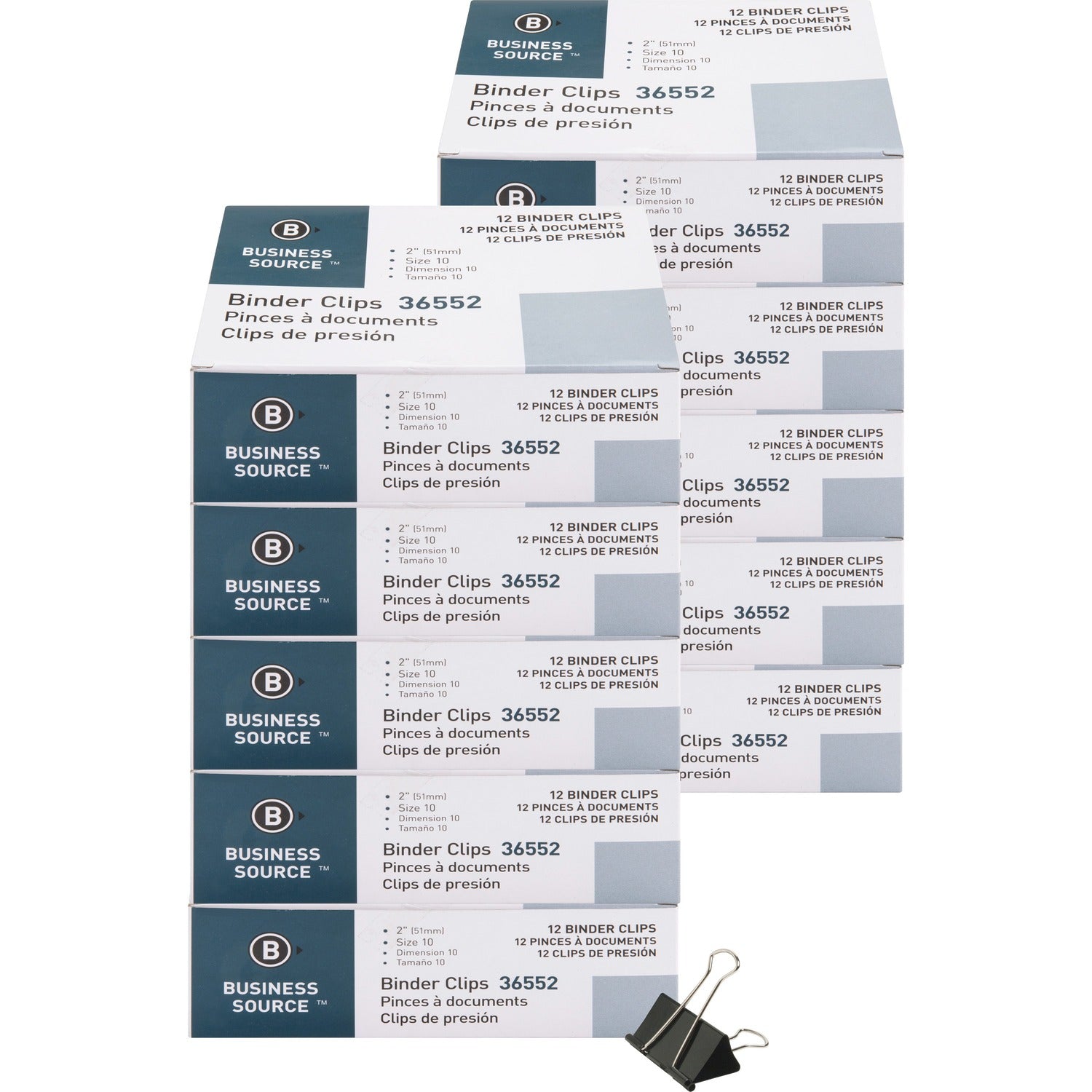 Business Source Fold-back Binder Clips, 1 BD