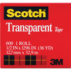 Scotch Transparent Tape - 1/2"W, 1 Pack