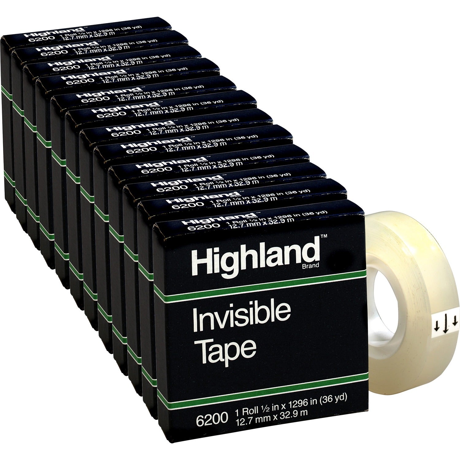 Highland 1/2"W Matte-finish Invisible Tape, 1 Box