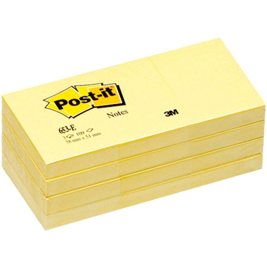 3M Post-it Notes Original Notepads, Canary Yellow, 2 / Bundle — view 1