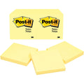 3M Post-it Notes Original Notepads, Canary Yellow, 2 / Bundle, MMM654YWBD