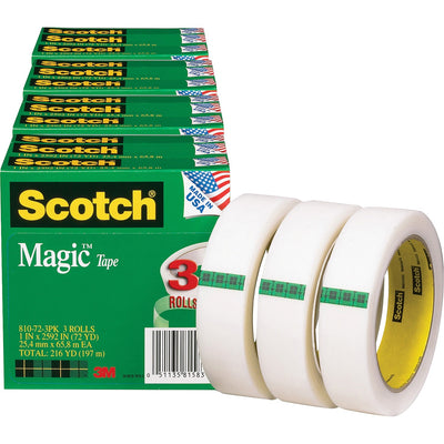 3M Scotch Magic Tape, Clear, 4 / Bundle — view 1