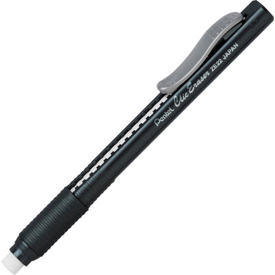 Pentel Rubber Grip Clic Eraser, Black, 12 / Box — view 1