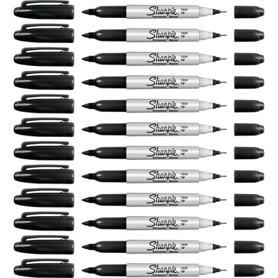 Newell Sharpie Twin Tip Permanent Markers, 12 / Box — view 1