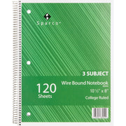Sparco Wire Bound College Ruled Notebook, 1 BD