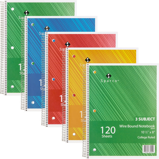 Sparco Wire Bound College Ruled Notebook, 1 BD