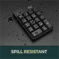 Adesso USB Spill Resistant 18-Key Numeric Keypad, Black, ADEAKB601UB
