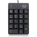 Adesso USB Spill Resistant 18-Key Numeric Keypad, Black, ADEAKB601UB