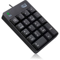 Adesso USB Spill Resistant 18-Key Numeric Keypad, Black, ADEAKB601UB