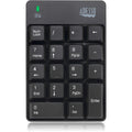 Adesso Wireless Spill Resistant 18-Key Numeric Keypad, Black, ADEWKB6010UB