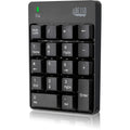 Adesso Wireless Spill Resistant 18-Key Numeric Keypad, Black, ADEWKB6010UB
