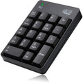 Adesso Wireless Spill Resistant 18-Key Numeric Keypad, Black, ADEWKB6010UB