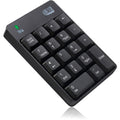 Adesso Wireless Spill Resistant 18-Key Numeric Keypad, Black, ADEWKB6010UB