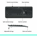 Logitech MK540 Wireless Keyboard Mouse Combo, LOG920008671
