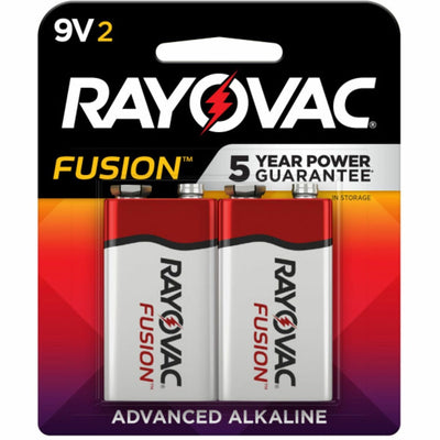 Energizer Rayovac 9-Volt Fusion Advanced Alkaline Batteries, Silver, 2 / Pack — view 1