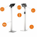 Durable Office Tablet Holder Floor, Silver, DBL893223