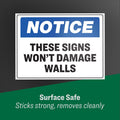 Avery 5"x7" Removable Label Safety Signs, White, 30 / Pack, AVE61511