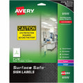 Avery 7"x10" Removable Label Safety Signs, White, 15 / Pack, AVE61515