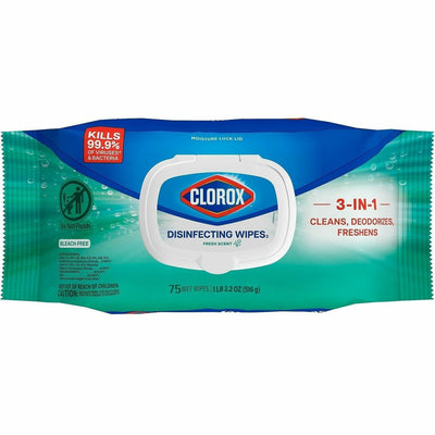 The Clorox Clorox Disinfecting Cleaning Wipes Flex Pack, White, CLO31430