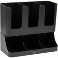Mind Reader 6-compartment Condiment Organizer, Black, EMSUPRIGHT6BLK