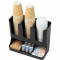 Mind Reader 6-compartment Condiment Organizer, Black, EMSUPRIGHT6BLK