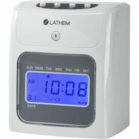 Lathem Time 400E Top Feed Electronic Time Clock Kit, Gray, LTH400E-KIT