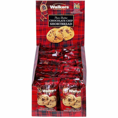 Office Snax Walkers Chocolate Chip Shortbread Cookies, 1 Box, OFXW1537D