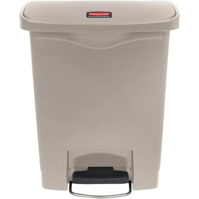 Rubbermaid Commercial 8G Slim Jim Front Step Container, Beige, 8 gal, RCP1883456