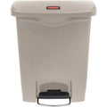 Rubbermaid Commercial 8G Slim Jim Front Step Container, Beige, 8 gal, RCP1883456