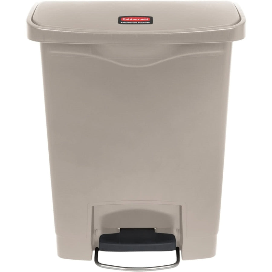 Rubbermaid Commercial 8G Slim Jim Front Step Container, 10.6" x 21.1", Beige, Resin, 8 gal, Chemical Resistant, RCP1883456