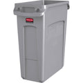 Rubbermaid Commercial Slim Jim Vented Container, Gray, 16 gal, RCP1971258